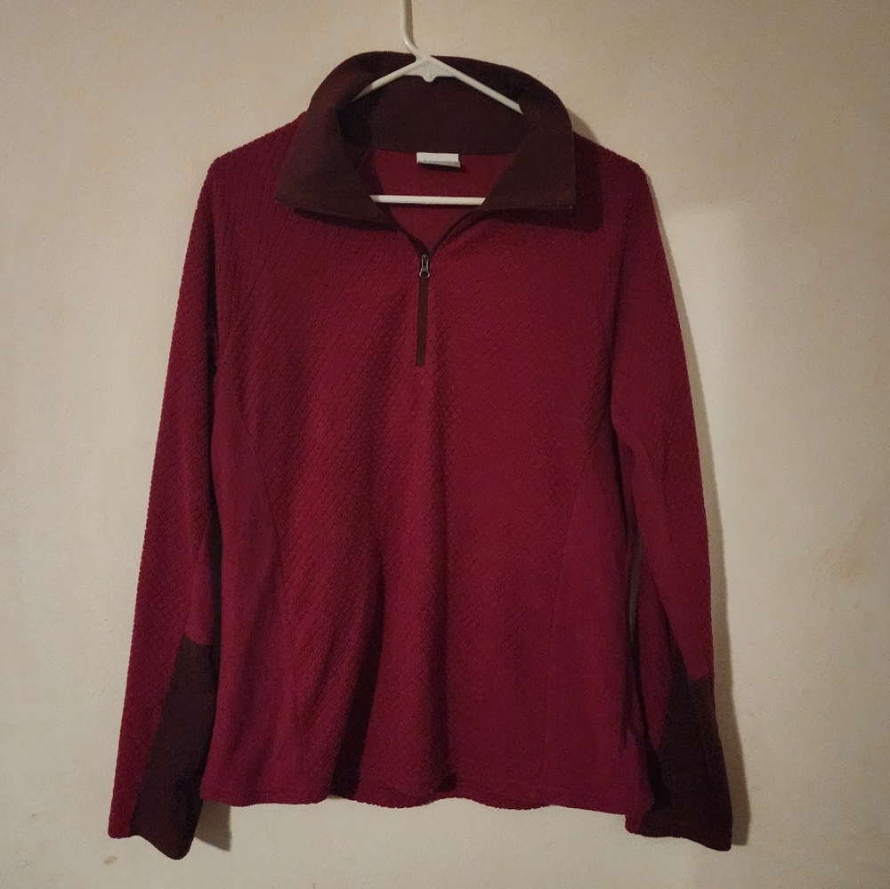 Columbia Women’s Red Fleece  Quarter Zip